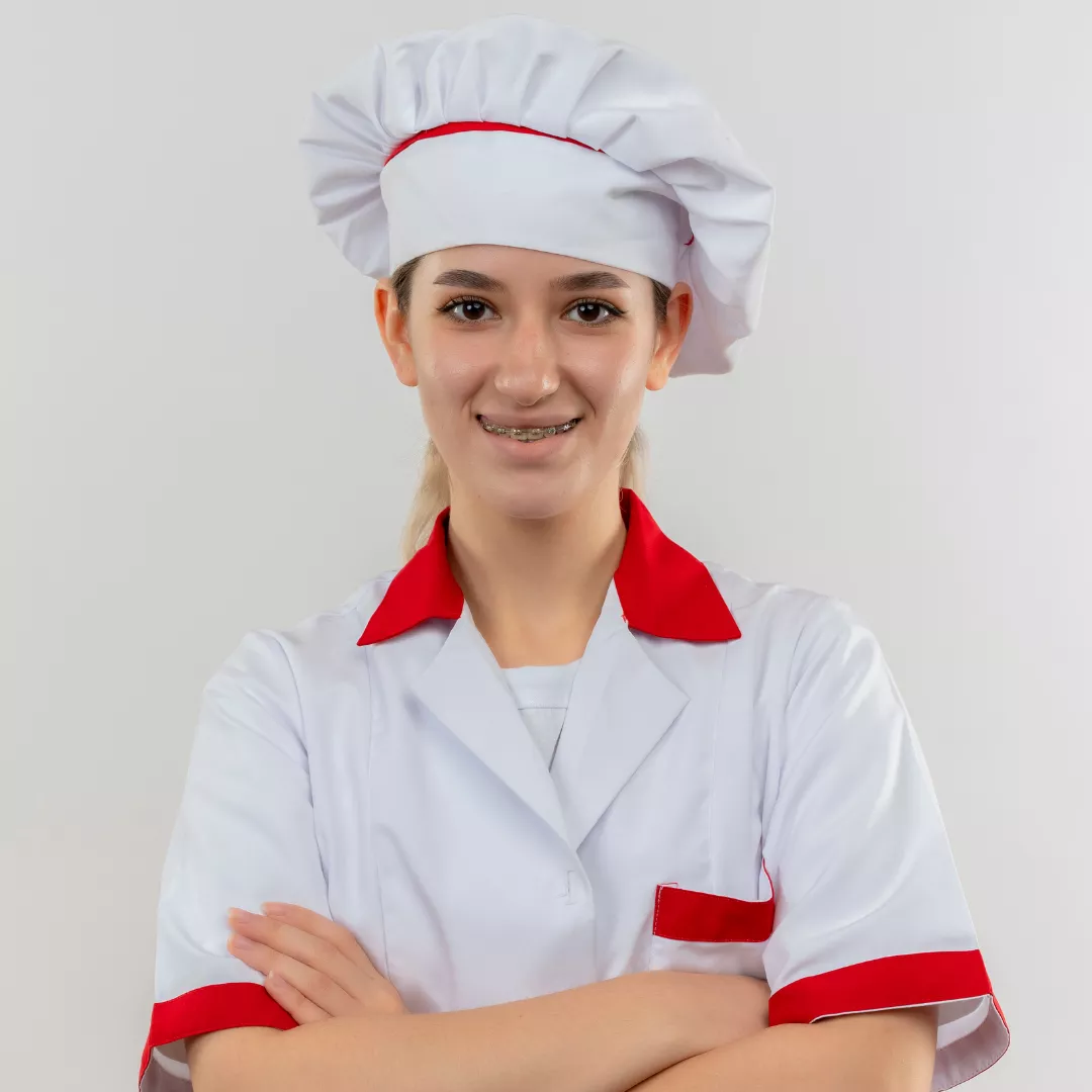 Zoe in her kitchen