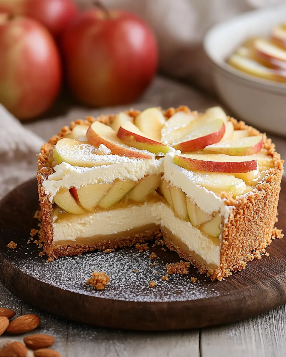 Apfel-Mascarpone-Torte mit Mandelboden