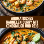 Aromatisches Garnelen Curry mit Kokosmilch und Reis 20 Pinterest Hidden Image