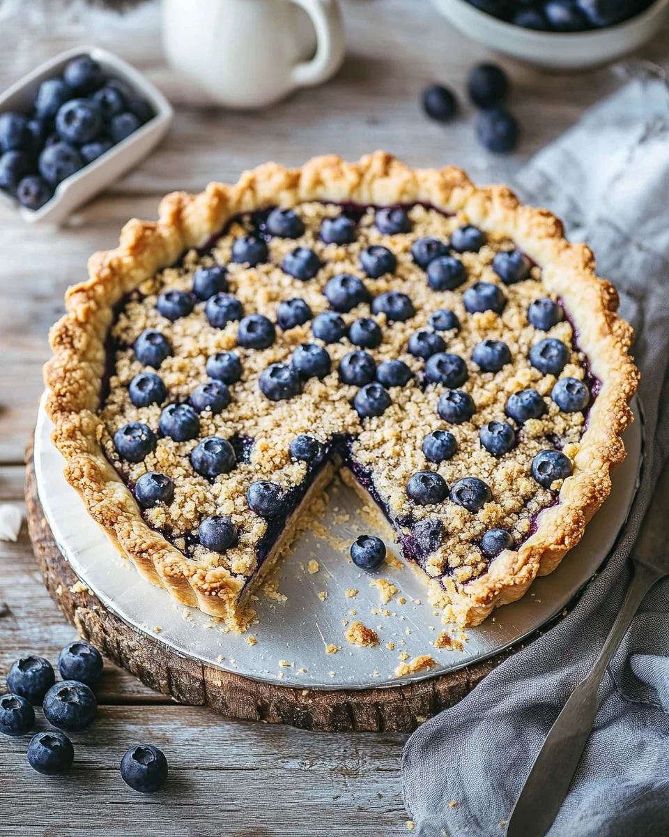 Blaubeer-Tarte mit Vanille-Schmand und Streuseln 20 Blaubeer-Tarte