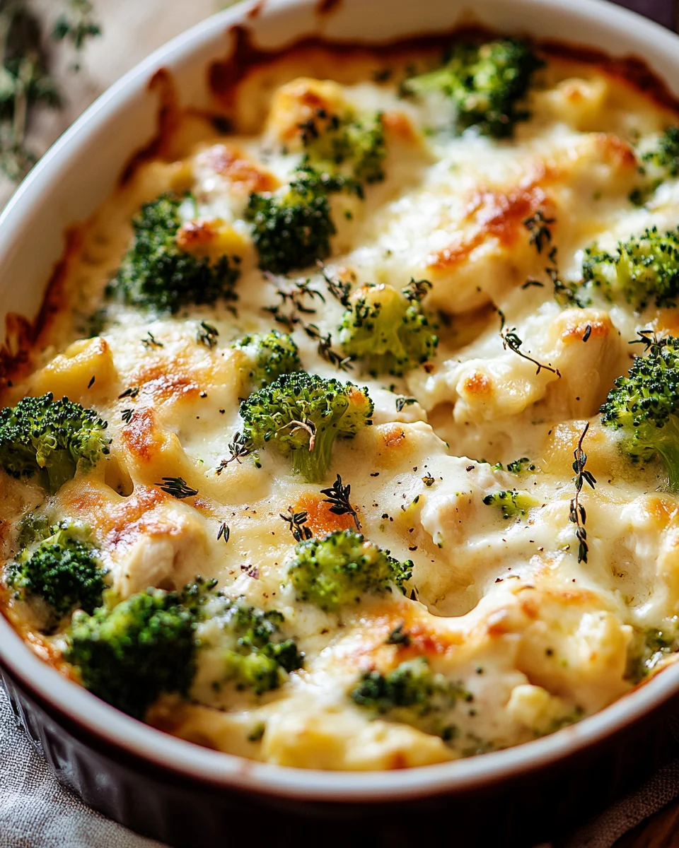 Brokkoli Hähnchen Auflauf mit Frischkäse und Mozzarella 21 Brokkoli