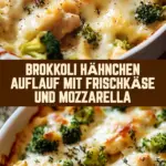 Brokkoli Hähnchen Auflauf mit Frischkäse und Mozzarella 20 Pinterest Hidden Image
