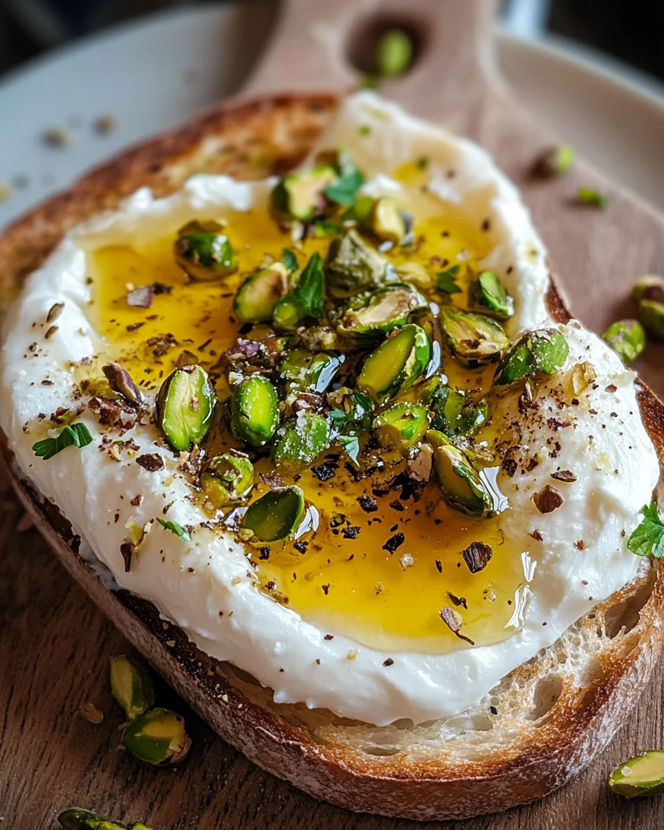 Burrata-Toast mit Pistazien und heißem Honig 18 Burrata-Toast