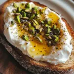 Burrata-Toast mit Pistazien und hei&szlig;em Honig
