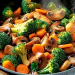 Champignon-Brokkoli-Karotten-Pfanne