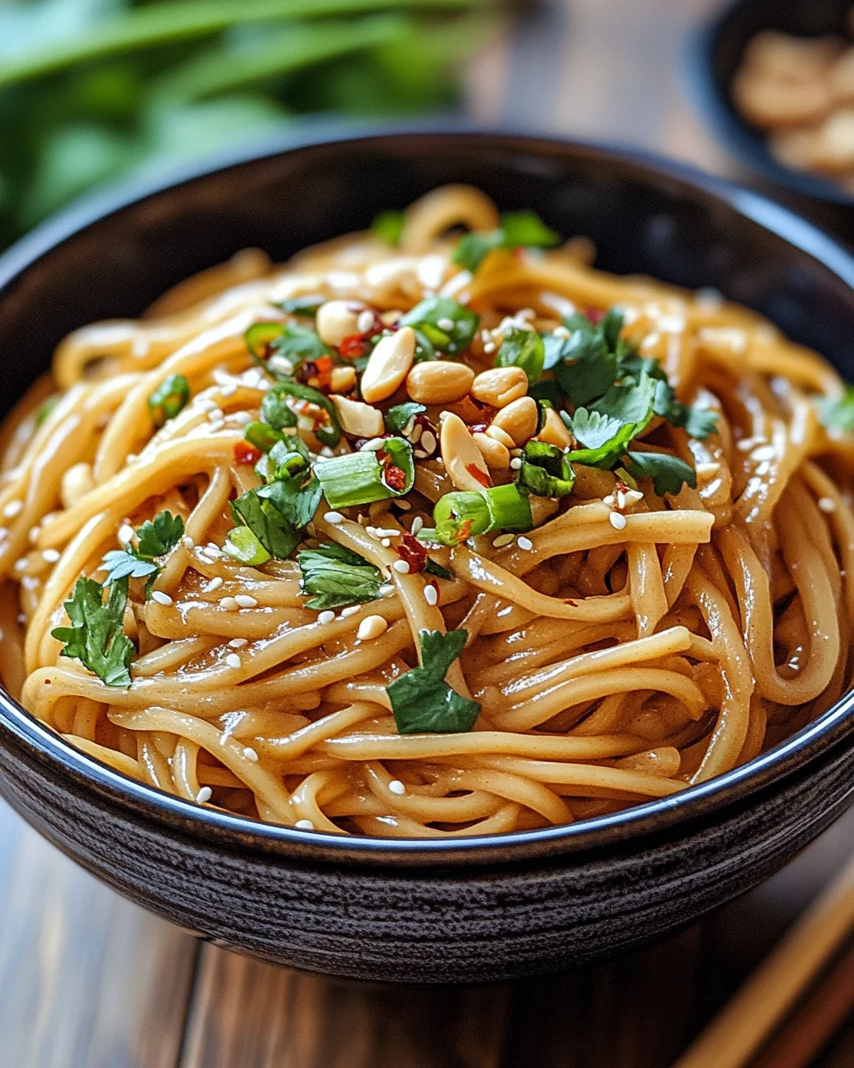 Chinesische Nudeln mit Erdnusssauce 21 Chinesische Nudeln mit Erdnusssauce