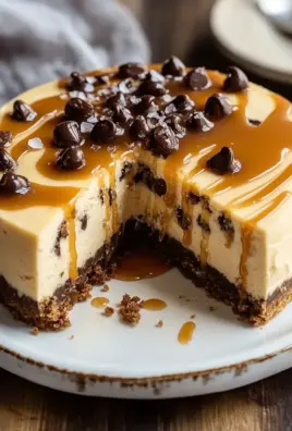 Cookie Dough Cheesecake mit Salted Caramel Swirl