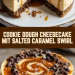 Cookie Dough Cheesecake mit Salted Caramel Swirl 28 Pinterest Hidden Image