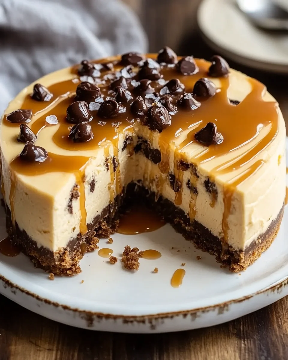 Cookie Dough Cheesecake mit Salted Caramel Swirl 31 Cookie Dough Cheesecake mit Salted Caramel Swirl