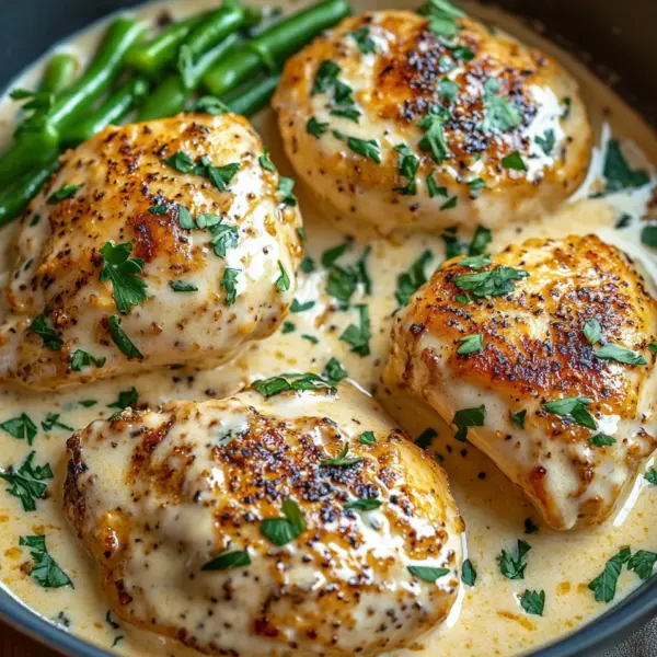 Cremiges Parmesan-Hühnchen mit Frischkäse