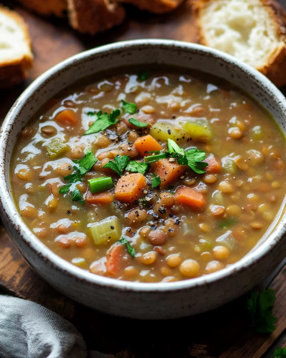 Einfache klassische Linsensuppe 20 Einfache