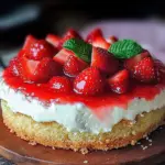 Erdbeerkuchen mit Schmand-Vanillecreme Rezept