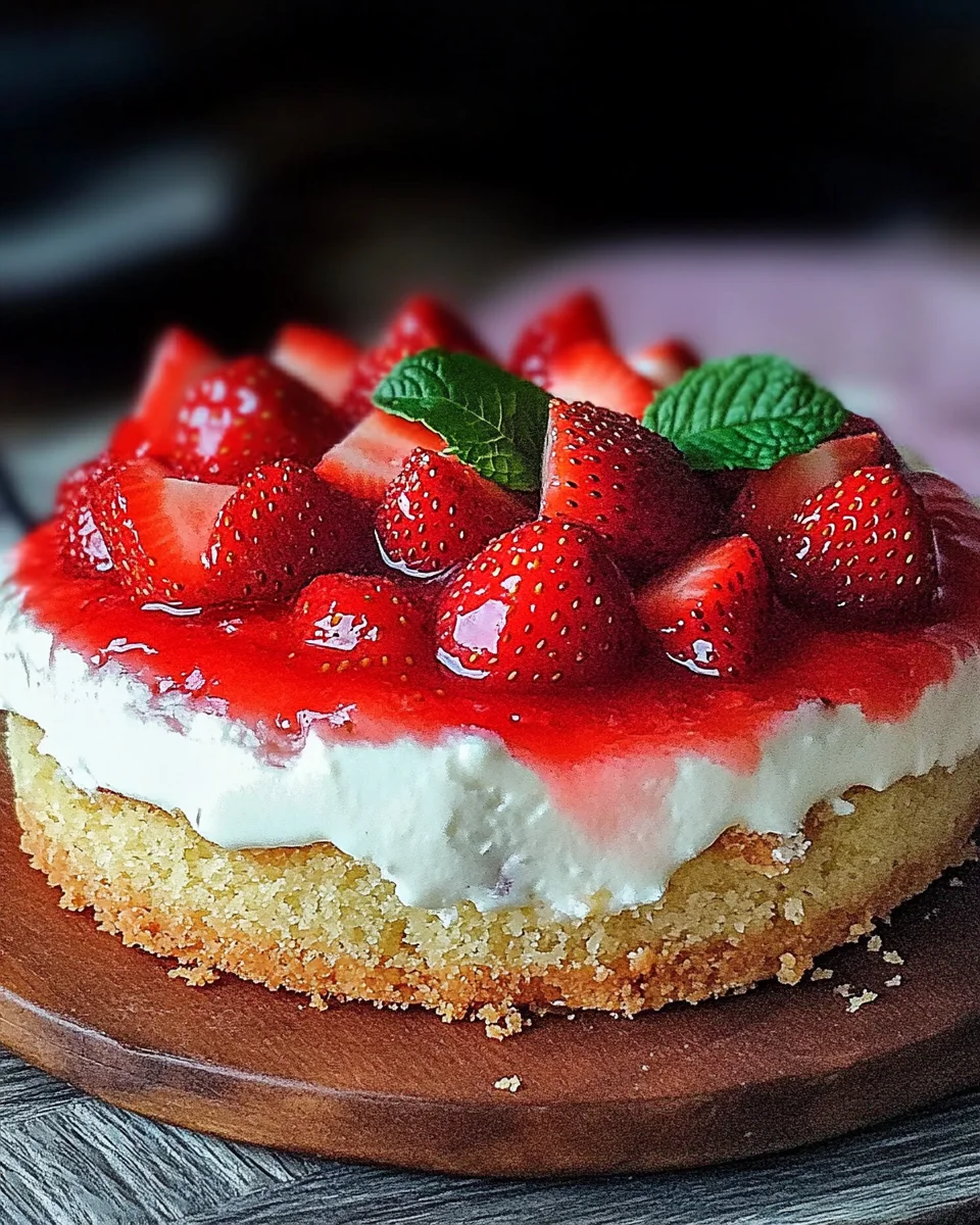 Erdbeerkuchen mit Schmand-Vanillecreme Rezept