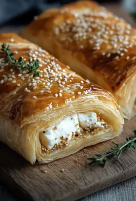 Feta im Blätterteig mit Sesam und Thymian 24 Feta im Blätterteig mit Sesam und Thymian