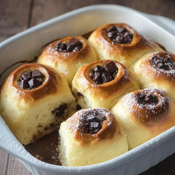 Fluffige und weiche Schokobrötchen aus Hefeteig