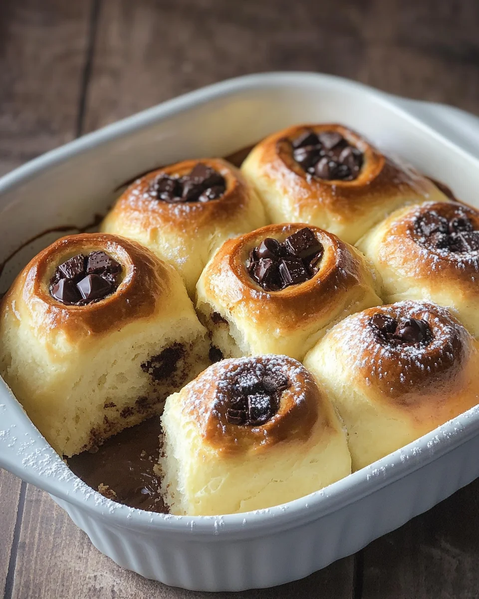Fluffige und weiche Schokobrötchen aus Hefeteig