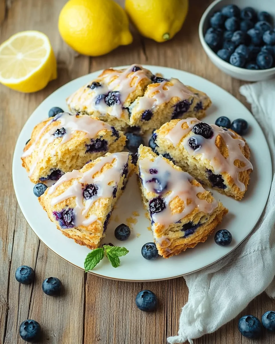 Fruchtige Blaubeer-Scones mit Zitronenguss 24 Fruchtige