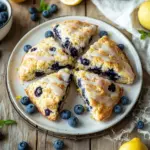 Fruchtige Blaubeer-Scones mit Zitronenguss