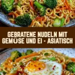 Gebratene Nudeln mit Gemüse und Ei - asiatisch 18 Pinterest Hidden Image