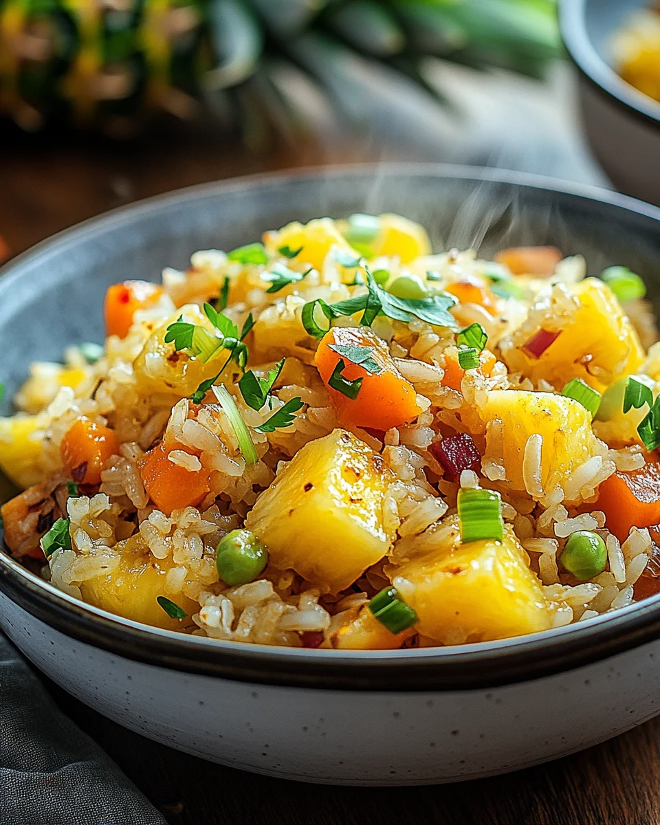 Gebratener Reis mit Ananas 25 Gebratener