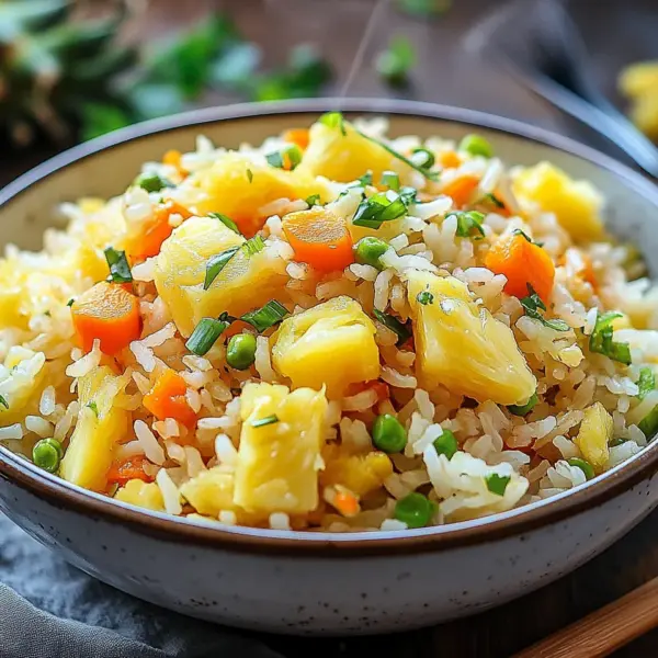 Gebratener Reis mit Ananas