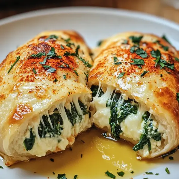 Gefüllte Hähnchenbrust mit Frischkäse und Spinat