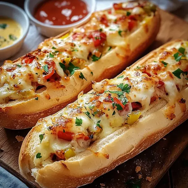 Gefüllte Ofen-Baguettes