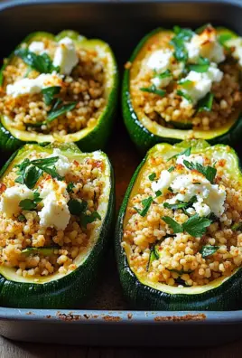 Gefüllte Zucchinis mit Couscous und Feta 24 Gefüllte Zucchinis mit Couscous und Feta