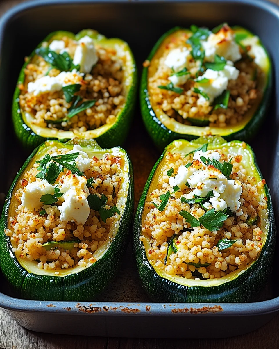 Gefüllte Zucchinis mit Couscous und Feta 27 Gefüllte Zucchinis mit Couscous und Feta