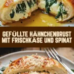 Gefüllte Hähnchenbrust mit Frischkäse und Spinat 16 Pinterest Hidden Image