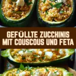 Gefüllte Zucchinis mit Couscous und Feta 24 Pinterest Hidden Image