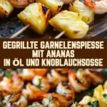 Gegrillte Garnelenspieße mit Ananas in Öl und Knoblauchsoße 15 Pinterest Hidden Image