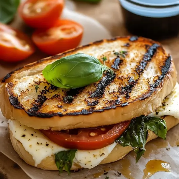 Gegrilltes Mozzarella-Sandwich
