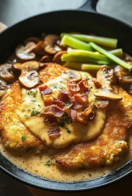 Geschmorte Schnitzelpfanne in köstlicher Jägersauce Rezept