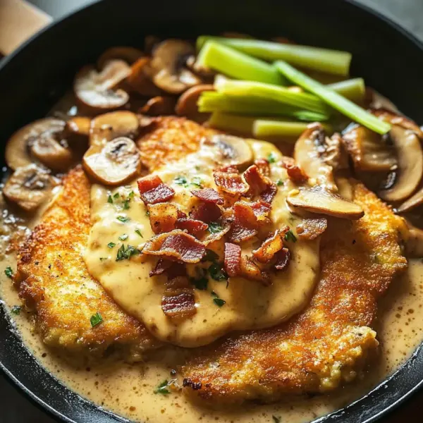 Geschmorte Schnitzelpfanne in köstlicher Jägersauce Rezept