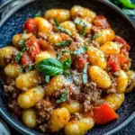 Gnocchi Pfanne mit Hackfleisch und Paprika