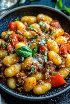Gnocchi Pfanne mit Hackfleisch und Paprika 26 Gnocchi Pfanne mit Hackfleisch und Paprika
