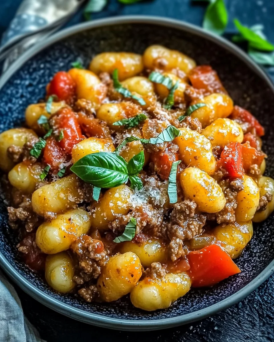 Gnocchi Pfanne mit Hackfleisch und Paprika 27 Gnocchi Pfanne mit Hackfleisch und Paprika