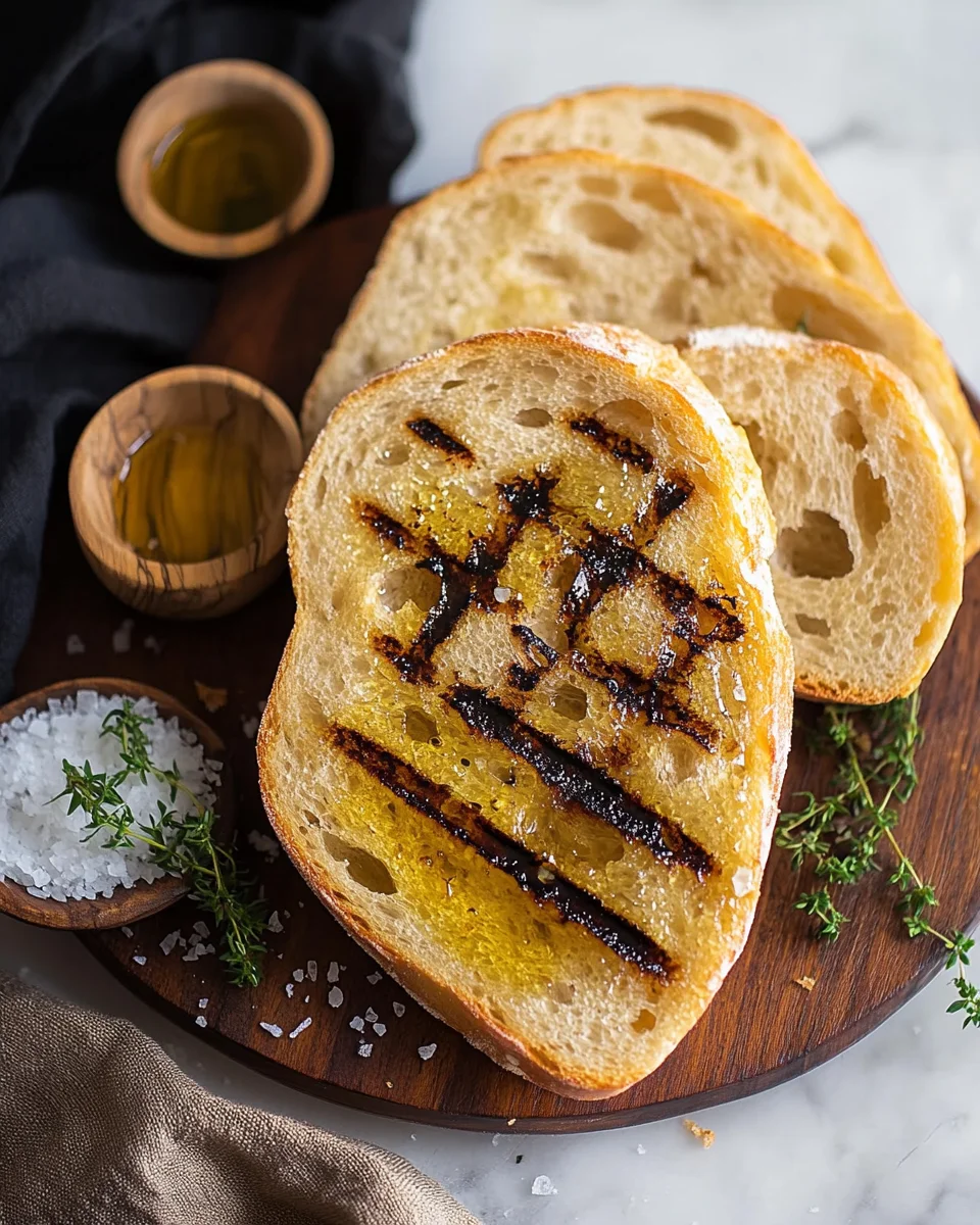 Grillbrot mit Olivenöl und Meersalz 18 Grillbrot