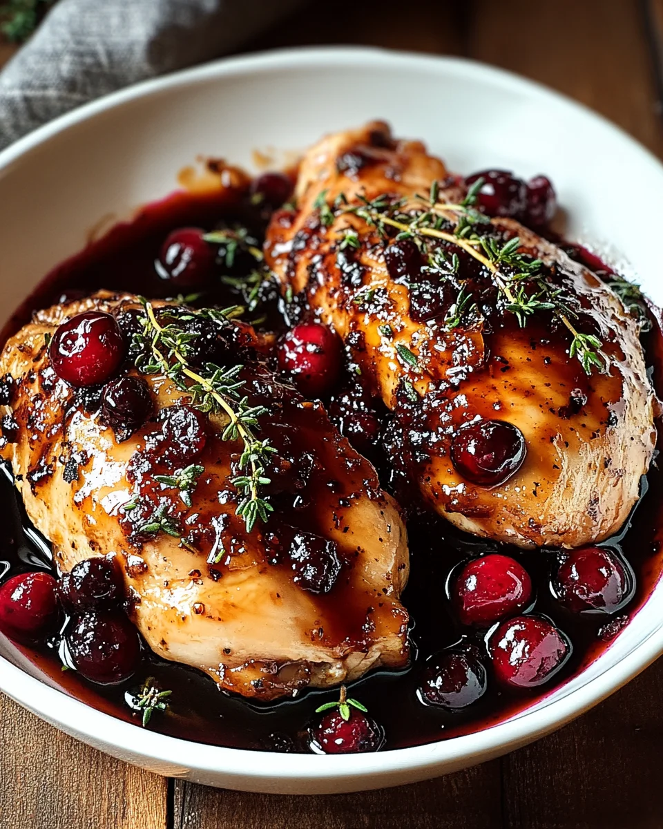 H&auml;hnchen mit Preiselbeer-Balsamico-Glasur