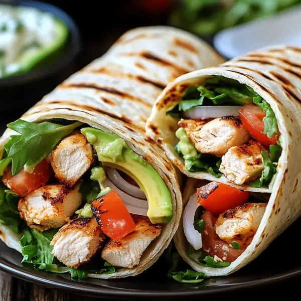 Hähnchen-Wraps mit Blitzsoße