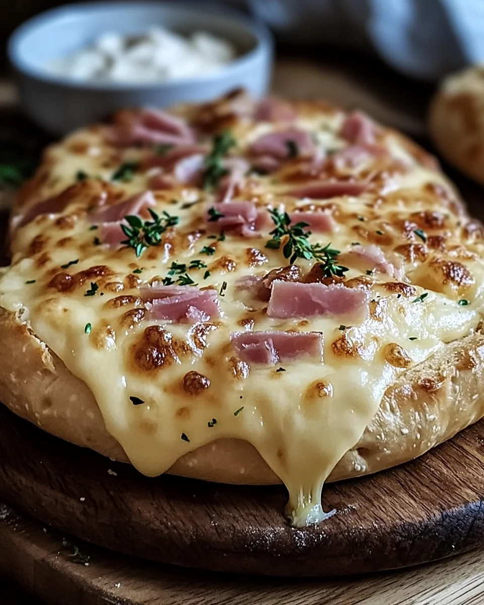 Handbrot mit Schinken und K&auml;se