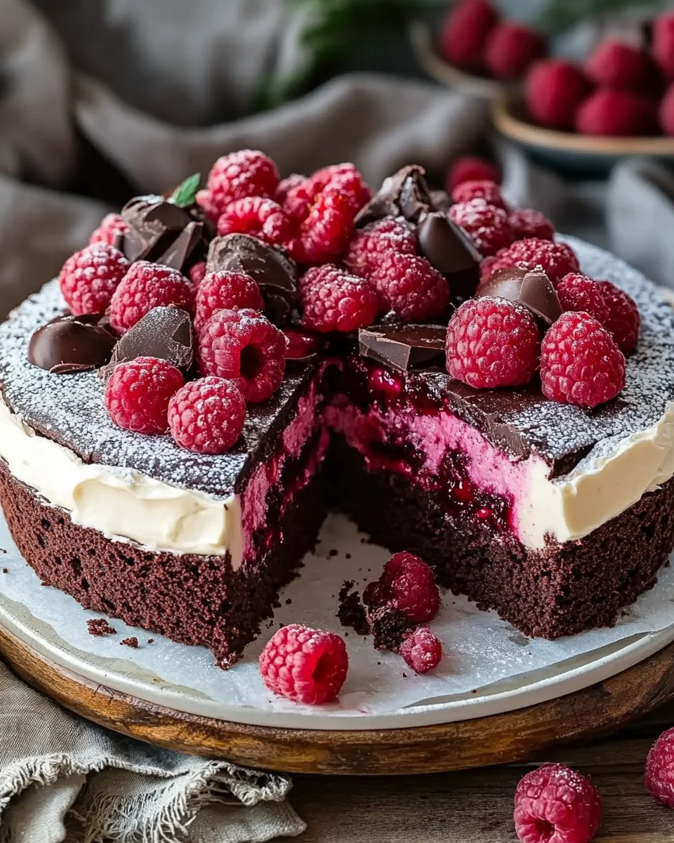 Himbeer Schoko Brownie Torte 27 Himbeer Schoko Brownie Torte