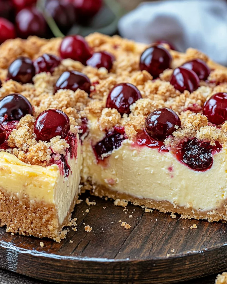 Käsekuchen mit Kirschen 22 Käsekuchen