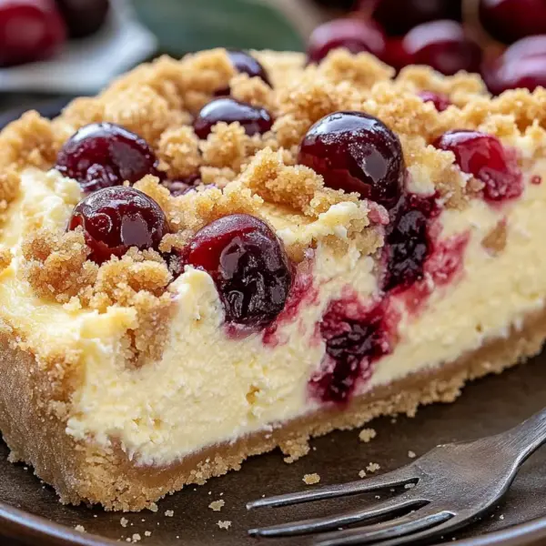 Käsekuchen mit Kirschen