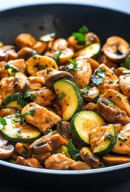 Keto Hähnchen-Zucchini-Pfanne mit Pilzen 22 Keto Hähnchen-Zucchini-Pfanne mit Pilzen