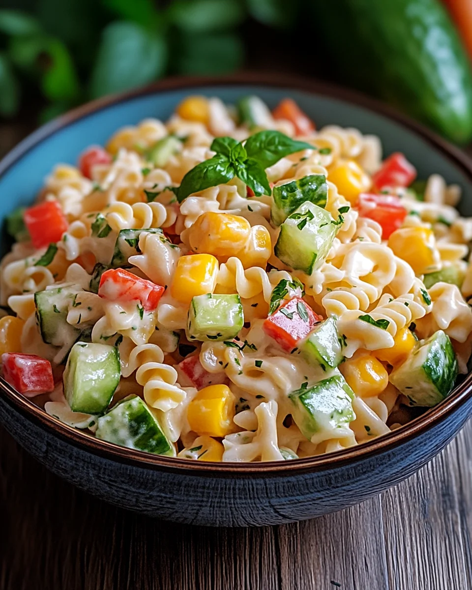 Kinder Nudelsalat mit Frischkäse