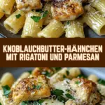 Knoblauchbutter-Hähnchen mit Rigatoni und Parmesan 20 Pinterest Hidden Image