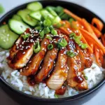 Koreanischer Reis H&auml;hnchen Bowl