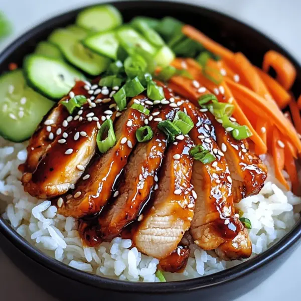 Koreanischer Reis Hähnchen Bowl